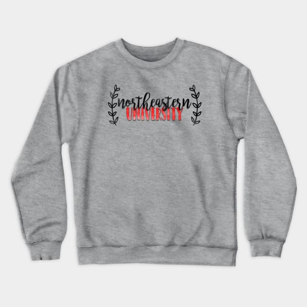 Northeastern University Crewneck Sweatshirt by doodlesbydani